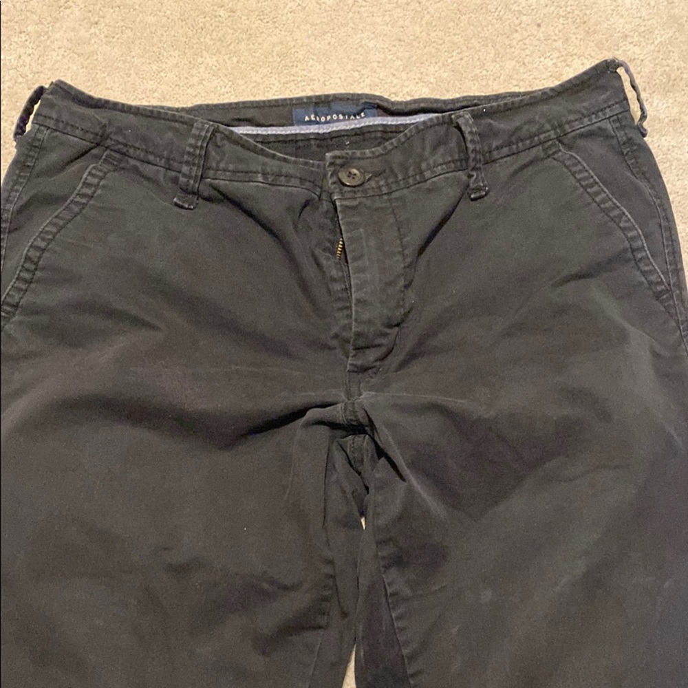 Aeropostale Black Chinos Classic Cotton Twill